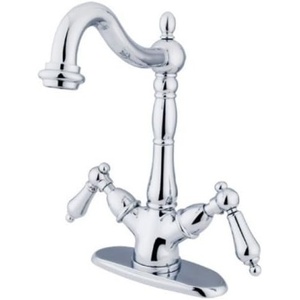 image:imageKingston Brass KS1496AL Heritage 2Handle Vessel Sink Faucet Polished NickelPolished Chrome