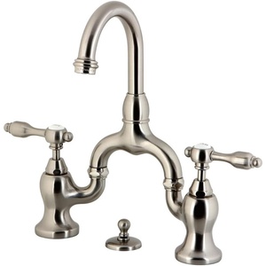 image:imageKingston Brass KS7995TAL Tudor Bridge Bathroom Faucet Oil Rubbed BronzeBrushed Nickel