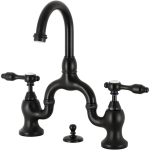 image:imageKingston Brass KS7995TAL Tudor Bridge Bathroom Faucet Oil Rubbed BronzeMatte Black
