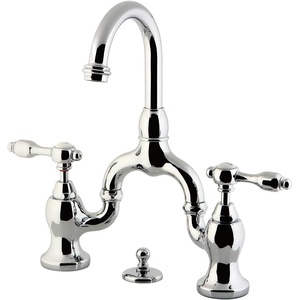 image:imageKingston Brass KS7995TAL Tudor Bridge Bathroom Faucet Oil Rubbed BronzePolished Chrome