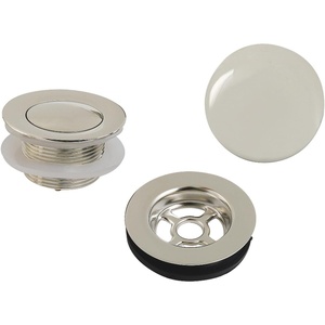 image:imageKingston Brass VTDETRIM6 Trimscape Toe Touch Tub Drain Trim Kit with Overflow Plate Polished Nickel