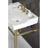 image:imageFauceture FSC1970ACL American Classic Widespread Bathroom Faucet with Brass PopUp Matte BlackBrushed Brass