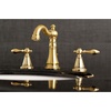 image:imageFauceture FSC197ALAC English Classic Widespread Bathroom Faucet with Brass PopUp Antique CopperBrushed Brass