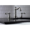 image:imageFauceture FSC197ALAC English Classic Widespread Bathroom Faucet with Brass PopUp Antique CopperBrushed Nickel