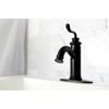 image:imageFauceture LS541RLAB Royale SingleHandle Bathroom Faucet with Push PopUp Antique BrassMatte Black
