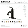 image:imageFauceture LS541RLAB Royale SingleHandle Bathroom Faucet with Push PopUp Antique BrassPolished Chrome