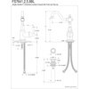 image:imageKingston Brass FSS7641BL English Vintage Single Handle Lavatory Faucet with Push PopUp and Plate Polished ChromeOil Rubbed Bronze
