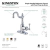 image:imageKingston Brass FSS7641BL English Vintage Single Handle Lavatory Faucet with Push PopUp and Plate Polished ChromePolished Chrome