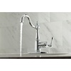 image:imageKingston Brass FSS7641BL English Vintage Single Handle Lavatory Faucet with Push PopUp and Plate Polished ChromePolished Chrome