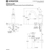 image:imageKingston Brass KB1401PL Victorian Mono Block Lavatory Faucet 6Inch Polished ChromeBrushed Nickel