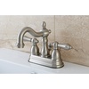 image:imageKingston Brass KB1601AL Heritage 4Inch Centerset Lavatory Faucet with Metal Lever Handle Polished ChromeBrushed Nickel