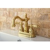 image:imageKingston Brass KB1601AL Heritage 4Inch Centerset Lavatory Faucet with Metal Lever Handle Polished ChromePolished Brass