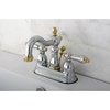 image:imageKingston Brass KB1601AL Heritage 4Inch Centerset Lavatory Faucet with Metal Lever Handle Polished ChromePolished ChromePolished Brass
