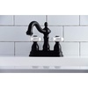 image:imageKingston Brass KB1607PX 4 in Centerset Bathroom Faucet Brushed BrassMatte Black