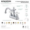 image:imageKingston Brass KB1607PX 4 in Centerset Bathroom Faucet Brushed BrassPolished Chrome