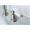 image:imageKingston Brass KB1971PL Heritage Widespread Lavatory Faucet with Porcelain Lever Handle Polished Chrome8Inch Adjustable CenterBrushed Nickel