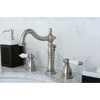 image:imageKingston Brass KB1971PL Heritage Widespread Lavatory Faucet with Porcelain Lever Handle Polished Chrome8Inch Adjustable CenterBrushed Nickel