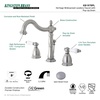 image:imageKingston Brass KB1971PL Heritage Widespread Lavatory Faucet with Porcelain Lever Handle Polished Chrome8Inch Adjustable CenterBrushed Nickel