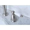 image:imageKingston Brass KB1971PL Heritage Widespread Lavatory Faucet with Porcelain Lever Handle Polished Chrome8Inch Adjustable CenterBrushed Nickel