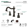 image:imageKingston Brass KB1971PL Heritage Widespread Lavatory Faucet with Porcelain Lever Handle Polished Chrome8Inch Adjustable CenterOil Rubbed Bronze