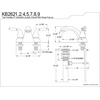 image:imageKingston Brass KB2624 Naples 4Inch Centerset Lavatory Faucet Polished Chrome and Polished BrassBrushed Nickel