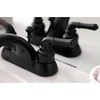 image:imageKingston Brass KB2624B Naples 4Inch Centerset Lavatory Faucet Brass PopUp Polished Chrome and Polished BrassMatte Black
