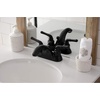 image:imageKingston Brass KB2624B Naples 4Inch Centerset Lavatory Faucet Brass PopUp Polished Chrome and Polished BrassMatte Black
