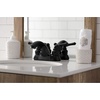 image:imageKingston Brass KB2624B Naples 4Inch Centerset Lavatory Faucet Brass PopUp Polished Chrome and Polished BrassMatte Black