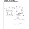 image:imageKingston Brass KB5618AL Restoration 4Inch Centerset Lavatory Faucet Brushed NickelPolished Brass
