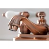 image:imageKingston Brass KB608PL Restoration 4Inch Centerset Lavatory Faucet with Porcelain Lever Handle Brushed NickelAntique Copper