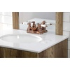 image:imageKingston Brass KB608PL Restoration 4Inch Centerset Lavatory Faucet with Porcelain Lever Handle Brushed NickelAntique Copper