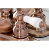 image:imageKingston Brass KB608PL Restoration 4Inch Centerset Lavatory Faucet with Porcelain Lever Handle Brushed NickelAntique Copper