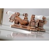 image:imageKingston Brass KB608PL Restoration 4Inch Centerset Lavatory Faucet with Porcelain Lever Handle Brushed NickelAntique Copper