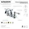 image:imageKingston Brass KB912AL Victorian Mini Widespread Lavatory Faucet with Brass PopUp Polished Brass4Inch Adjustable CenterOil Rubbed Bronze