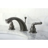 image:imageKingston Brass KB962 Magellan Widespread Bathroom Faucet 8Inch Adjustable Center Polished BrassBlack Stainless