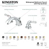 image:imageKingston Brass KB962 Magellan Widespread Bathroom Faucet 8Inch Adjustable Center Polished BrassPolished ChromePolished Brass