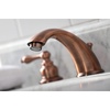image:imageKingston Brass KB974AL Victorian Widespread Lavatory Faucet with Metal lever handle Polished Chrome and Polished Brass8Inch Adjustable CenterAntique Copper