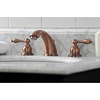 image:imageKingston Brass KB974AL Victorian Widespread Lavatory Faucet with Metal lever handle Polished Chrome and Polished Brass8Inch Adjustable CenterAntique Copper