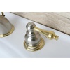 image:imageKingston Brass KB974AL Victorian Widespread Lavatory Faucet with Metal lever handle Polished Chrome and Polished Brass8Inch Adjustable CenterBrushed NickelPolished Brass