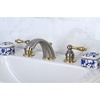 image:imageKingston Brass KB974AL Victorian Widespread Lavatory Faucet with Metal lever handle Polished Chrome and Polished Brass8Inch Adjustable CenterBrushed NickelPolished Brass