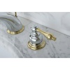 image:imageKingston Brass KB974AL Victorian Widespread Lavatory Faucet with Metal lever handle Polished Chrome and Polished Brass8Inch Adjustable CenterPolished ChromePolished Brass