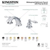 image:imageKingston Brass KB974AL Victorian Widespread Lavatory Faucet with Metal lever handle Polished Chrome and Polished Brass8Inch Adjustable CenterPolished Brass