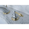 image:imageKingston Brass KB974AL Victorian Widespread Lavatory Faucet with Metal lever handle Polished Chrome and Polished Brass8Inch Adjustable CenterPolished ChromePolished Brass