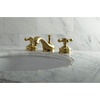 image:imageKingston Brass KS1161AX Heritage Widespread Lavatory Faucet with Metal Cross Handle Polished Chrome8Inch Adjustable CenterBrushed Brass