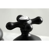 image:imageKingston Brass KS1161AX Heritage Widespread Lavatory Faucet with Metal Cross Handle Polished Chrome8Inch Adjustable CenterMatte Black