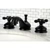 image:imageKingston Brass KS1161AX Heritage Widespread Lavatory Faucet with Metal Cross Handle Polished Chrome8Inch Adjustable CenterOil Rubbed Bronze