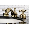 image:imageKingston Brass KS1161AX Heritage Widespread Lavatory Faucet with Metal Cross Handle Polished Chrome8Inch Adjustable CenterPolished Brass