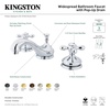 image:imageKingston Brass KS1161AX Heritage Widespread Lavatory Faucet with Metal Cross Handle Polished Chrome8Inch Adjustable CenterPolished Chrome