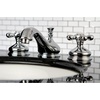 image:imageKingston Brass KS1161AX Heritage Widespread Lavatory Faucet with Metal Cross Handle Polished Chrome8Inch Adjustable CenterPolished Chrome