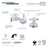 image:imageKingston Brass KS1161AX Heritage Widespread Lavatory Faucet with Metal Cross Handle Polished Chrome8Inch Adjustable CenterPolished Chrome